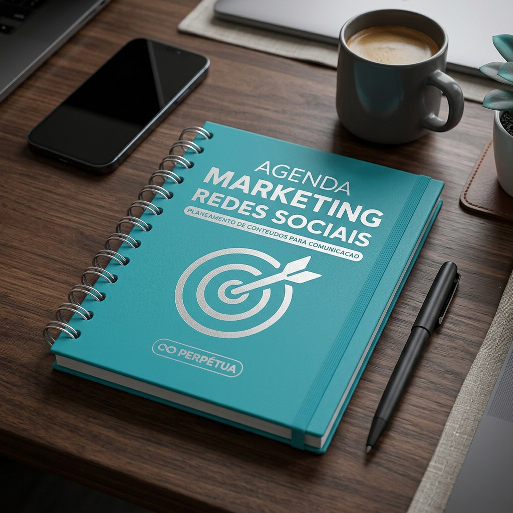 Agenda de Marketing e Redes Sociais com calendário de conteúdos
