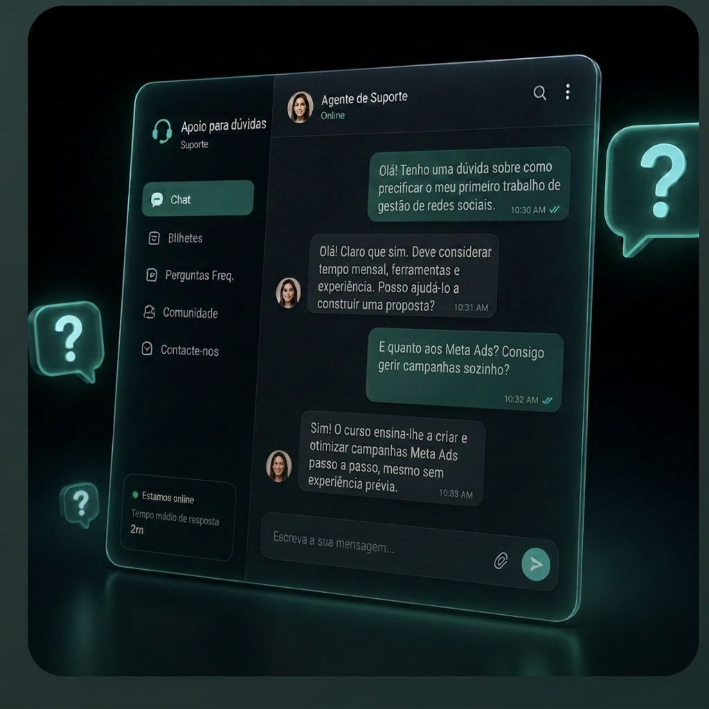 Interface de apoio ao cliente e esclarecimento de dúvidas