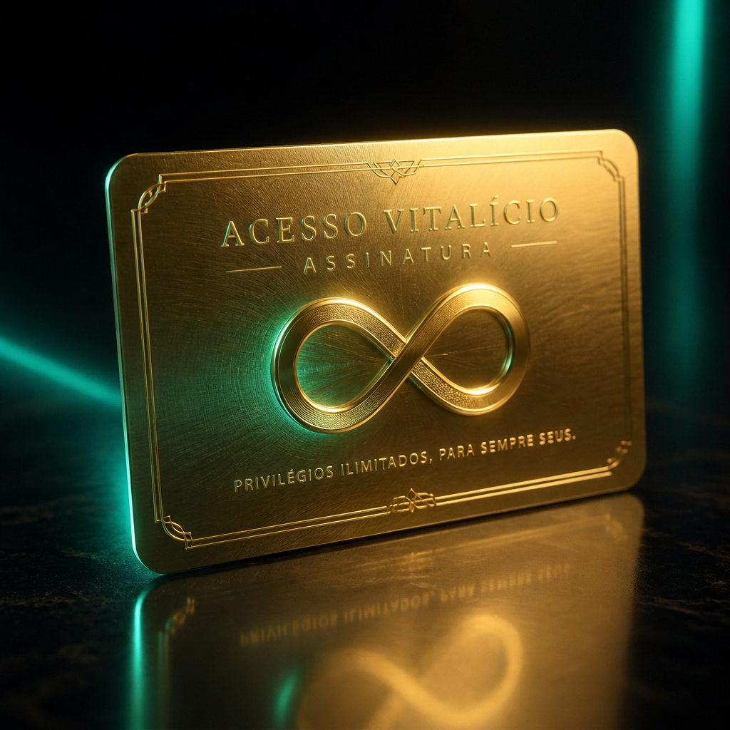 Cartão de acesso vitalício com símbolo de infinito