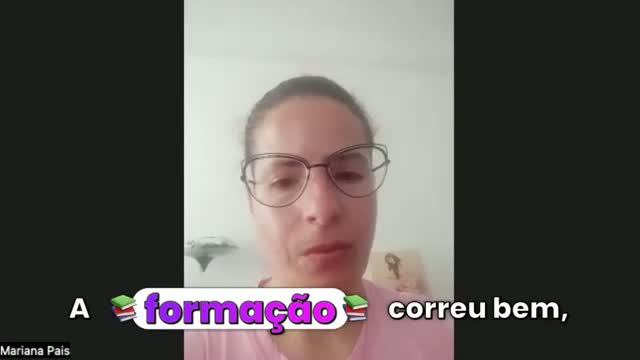Testemunho de aluno em vídeo